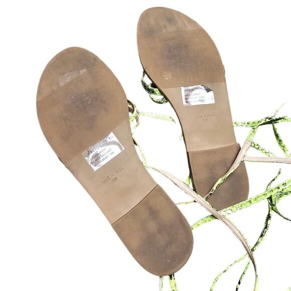 Steve Madden Yellow Snake Lace up Sandals size 10 - Picture 4 of 4